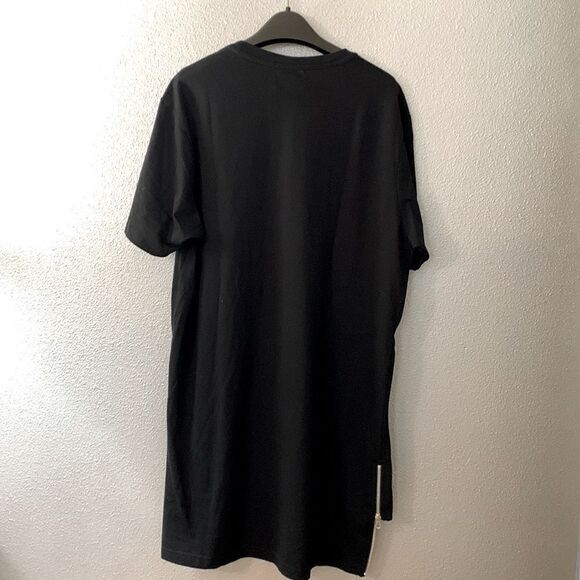 RISE AS ONE long line tunic zip side vents color block crew neck tshirt UNISEX - Picture 2 of 8